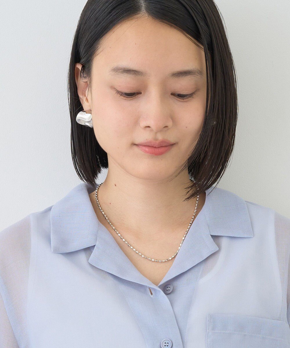 AMERICAN HOLIC シアーショート丈開襟シャツ 