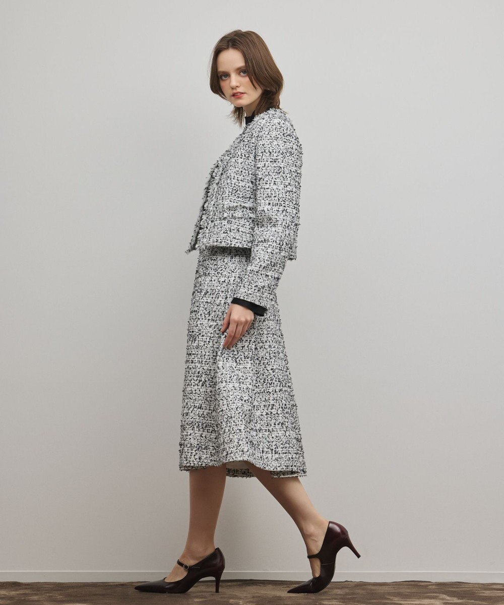 GRACE CONTINENTAL ミックスツイードスカート 