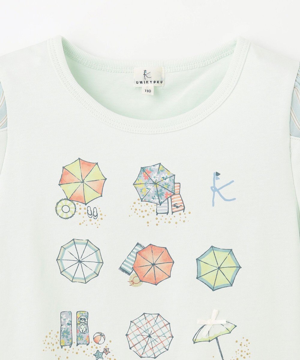 組曲 KIDS 【110-140㎝】【UVケア】パラソルアート Tシャツ 