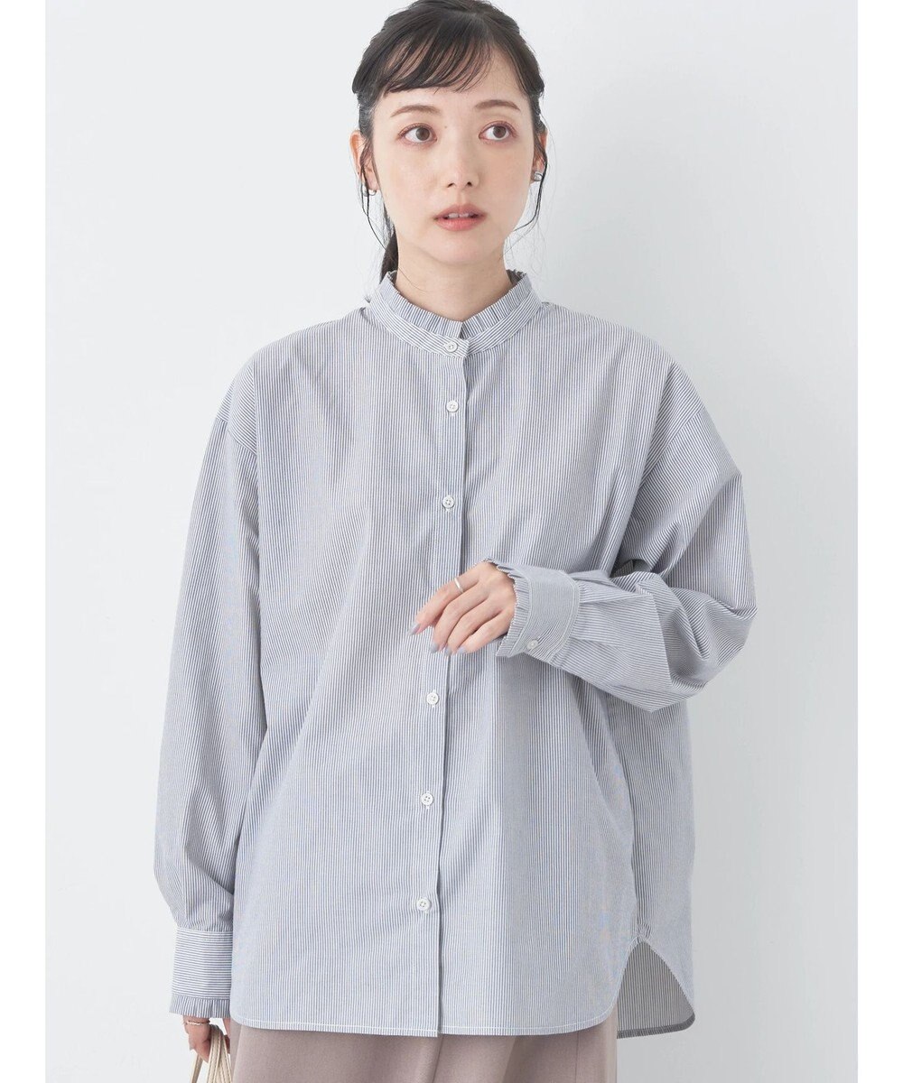 earth music&ecology スタンドフリルシャツ 