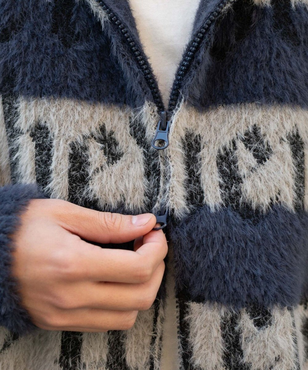 WEGO シャギーグラフィックZIPパーカー 