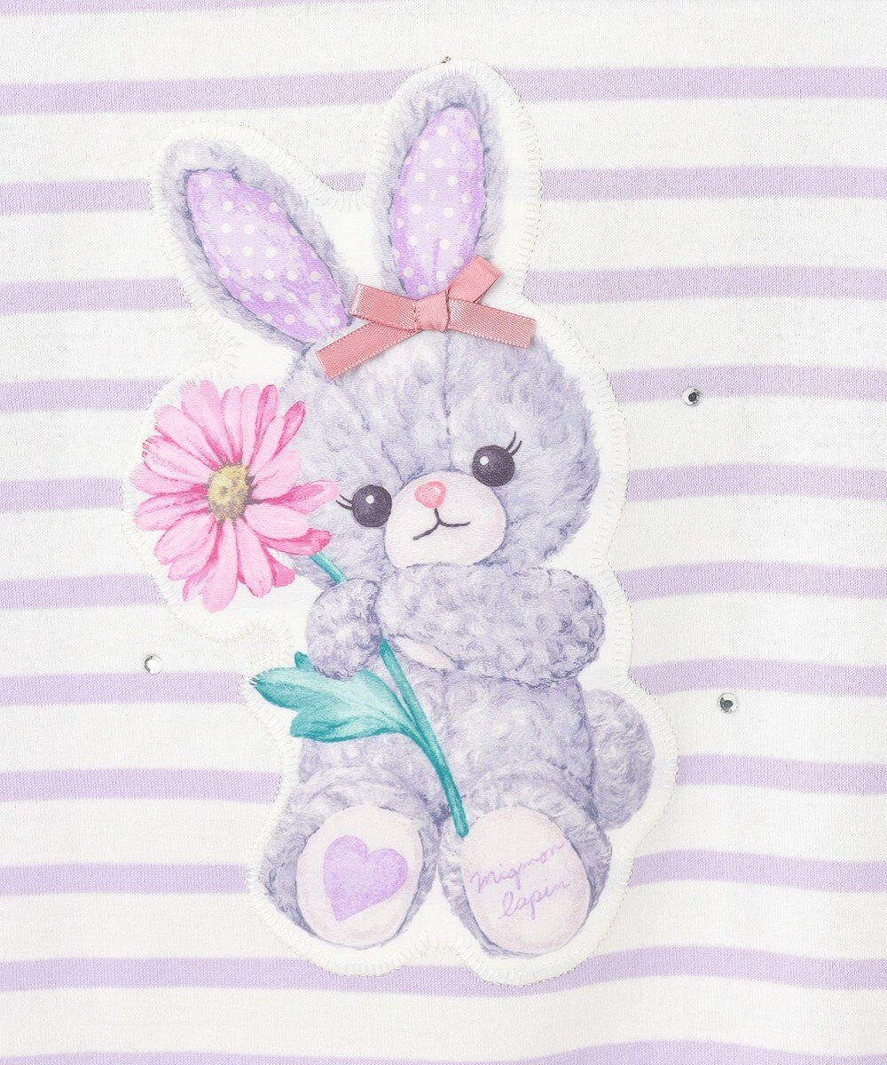 ANY KIDS ウサギ ボーダー Tシャツ 