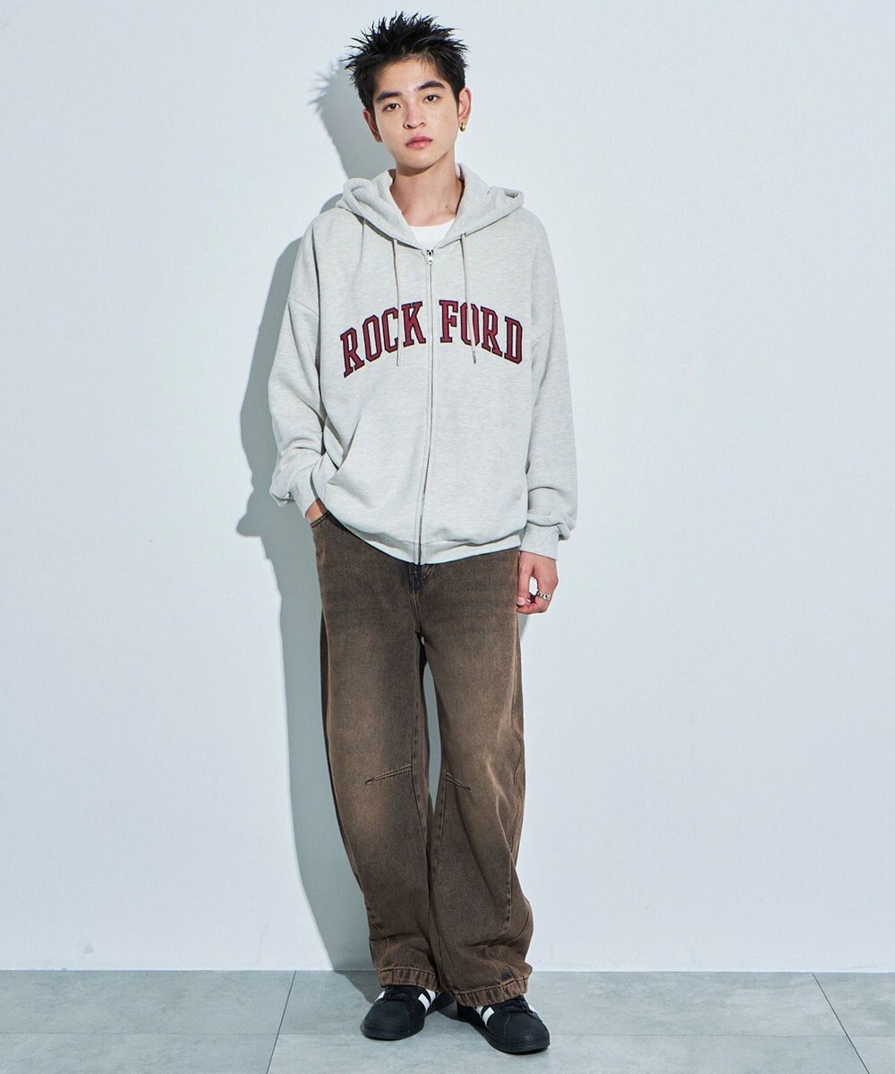 WEGO ワッペンロゴジップパーカー 