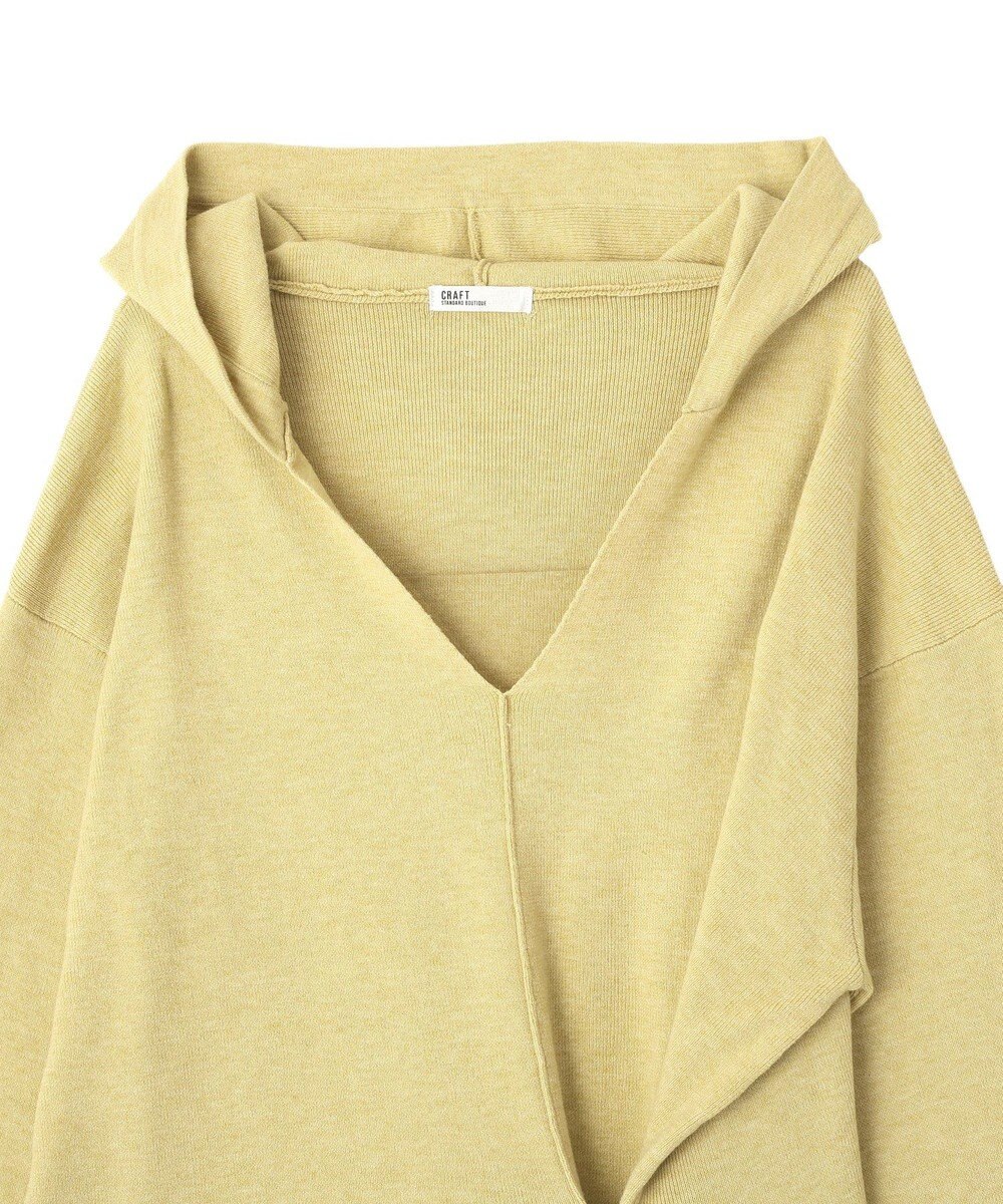CRAFT STANDARD BOUTIQUE Vネックフードカシュクールニットプルオーバー 
