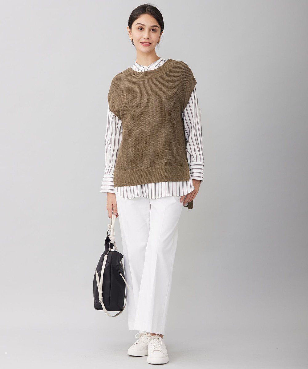 自由区 【洗える】SOMELOSテンセルバンドカラー シャツ 