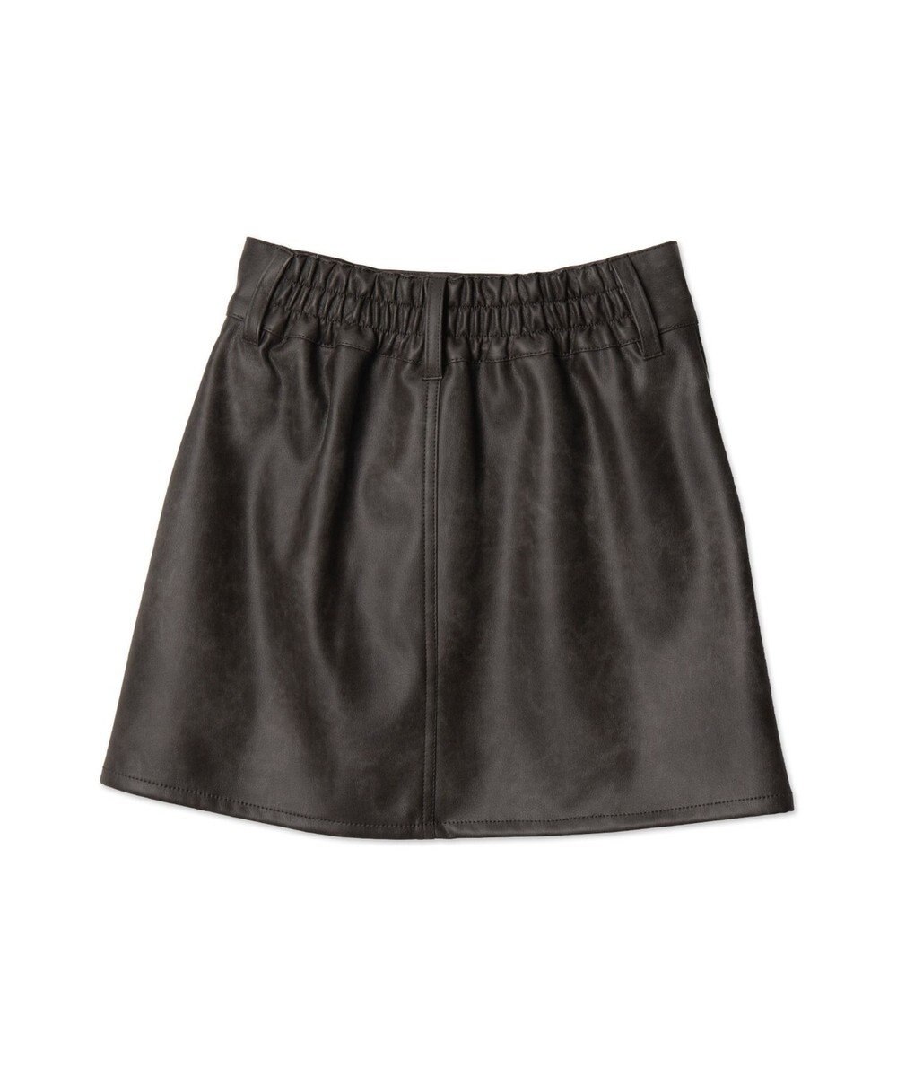 WEGO ベルト付ヴィンテージライクFレザーミニスカート 