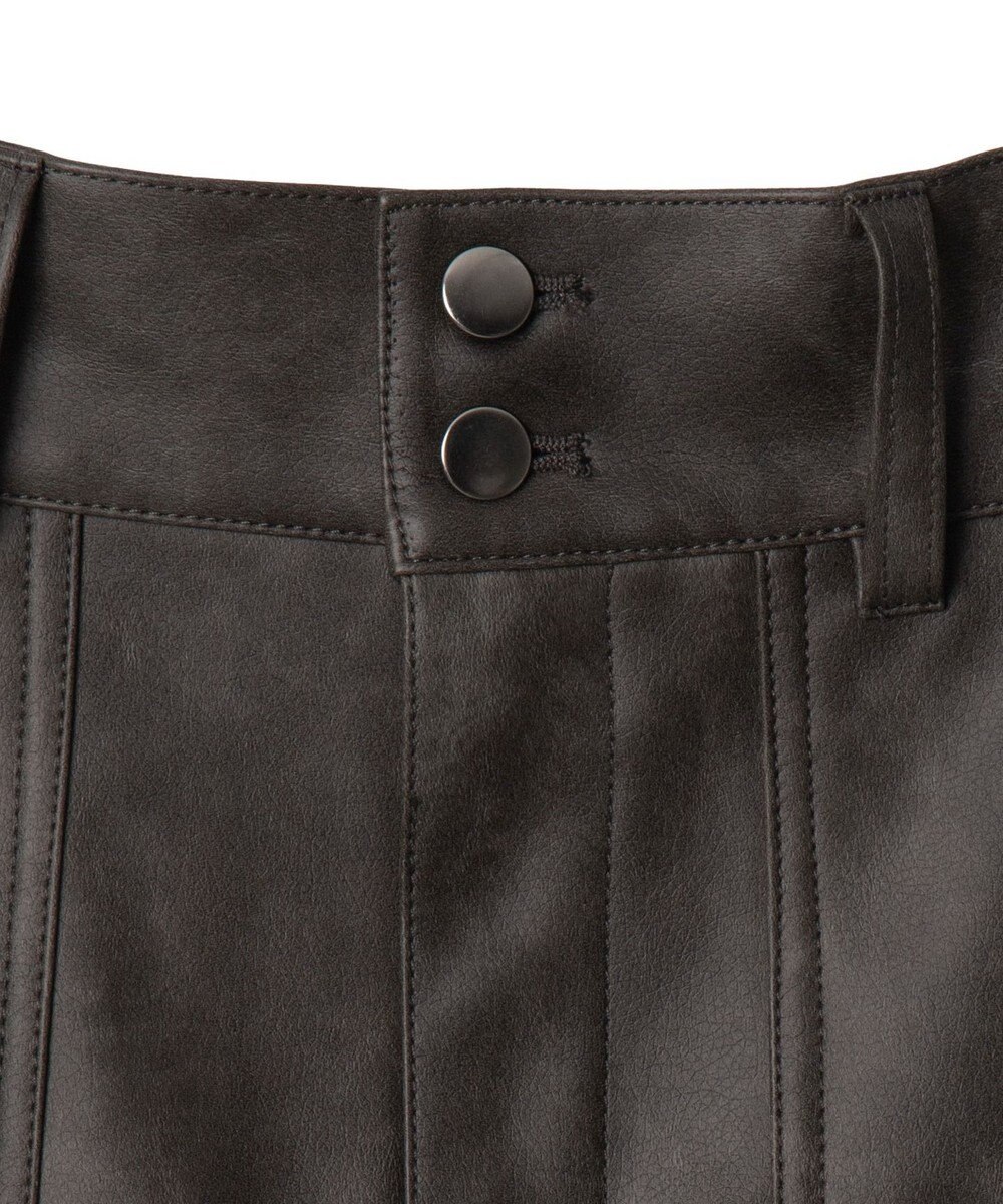 WEGO ベルト付ヴィンテージライクFレザーミニスカート 