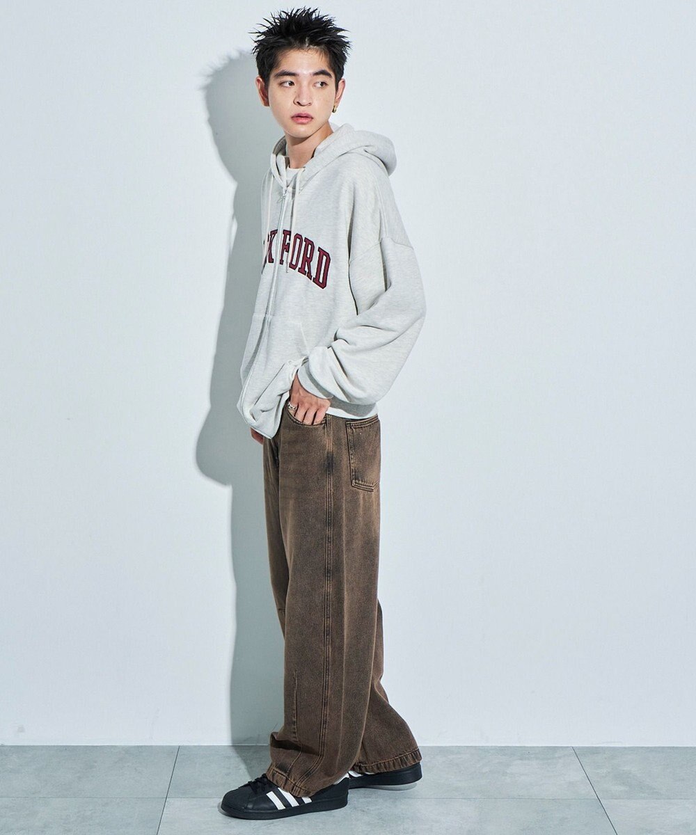 WEGO ワッペンロゴジップパーカー 