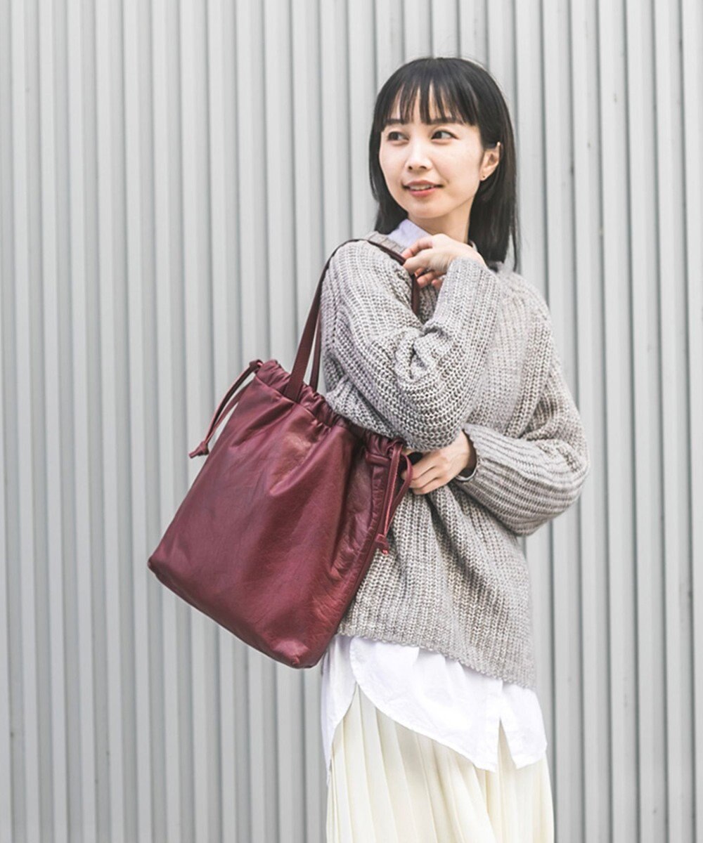 FiT2 - DRAWSTRING TOTE 本革 巾着トートバッグ / YUSHI | ファッション通販 【公式通販】オンワード・クローゼット