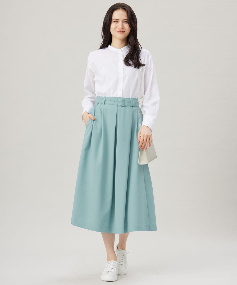 自由区 L 【洗える】SOMELOSバンドカラー ブラウス 