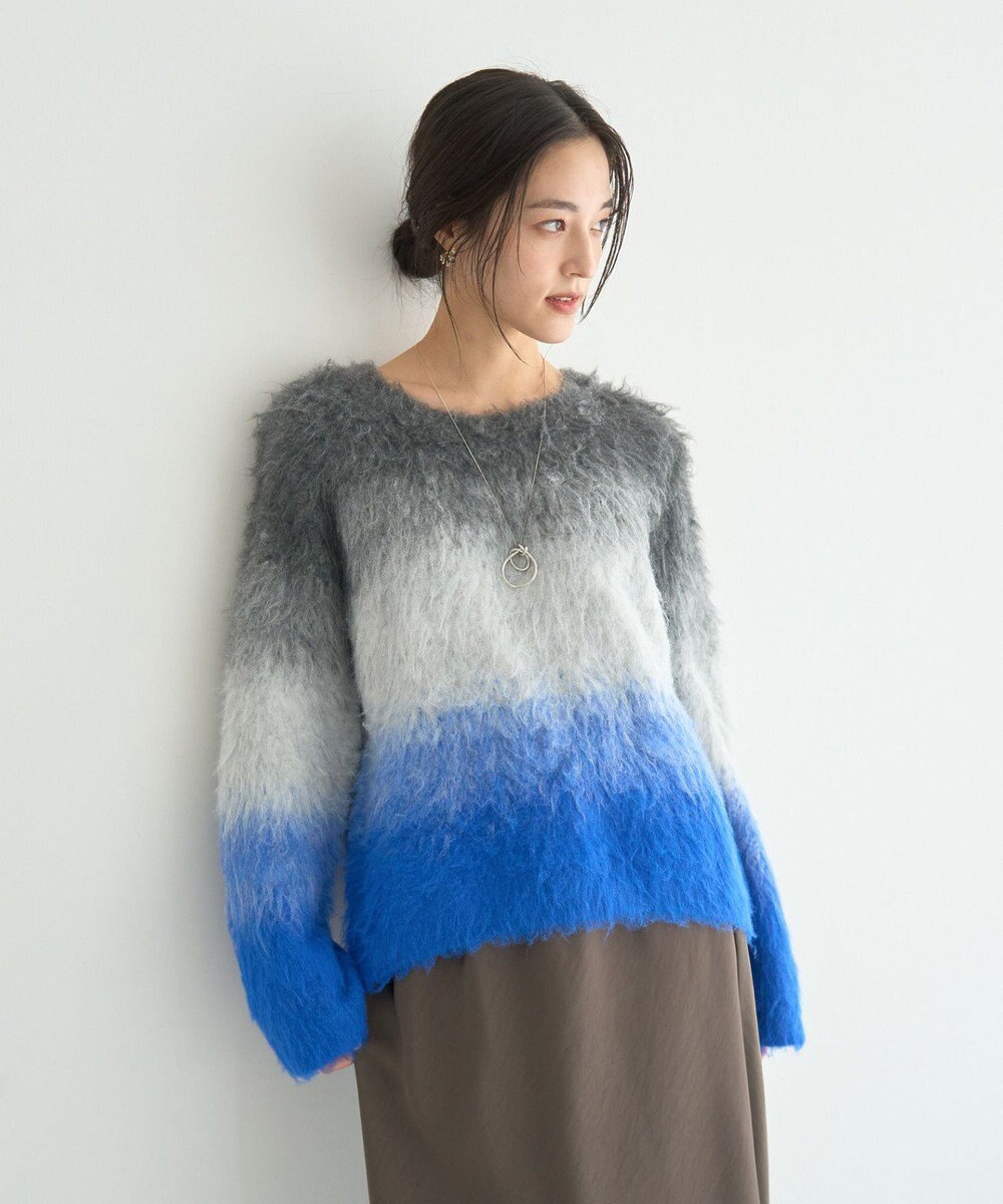 YECCA VECCA グラデーションシャギーニット 