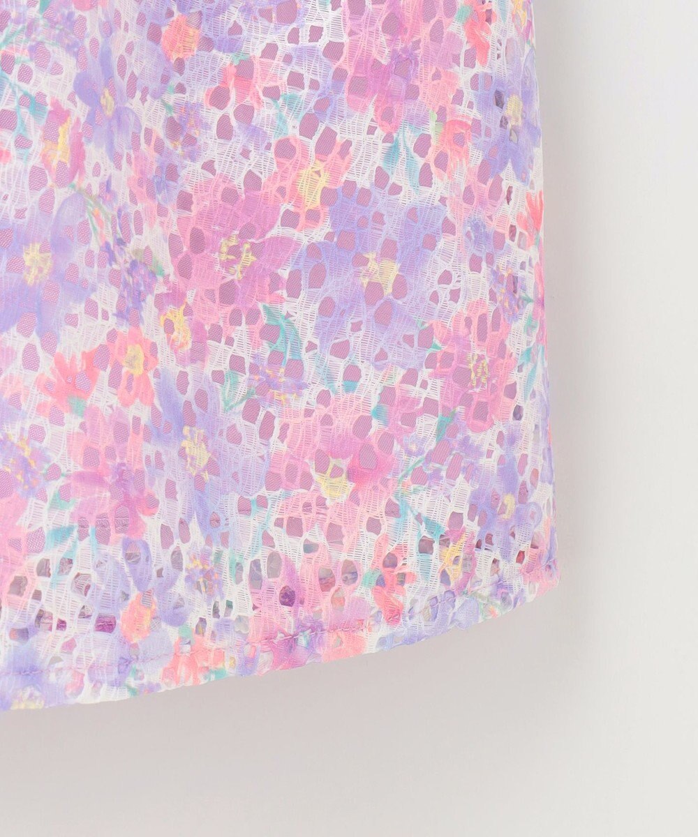 ANY KIDS フラワープリントレースワンピース 