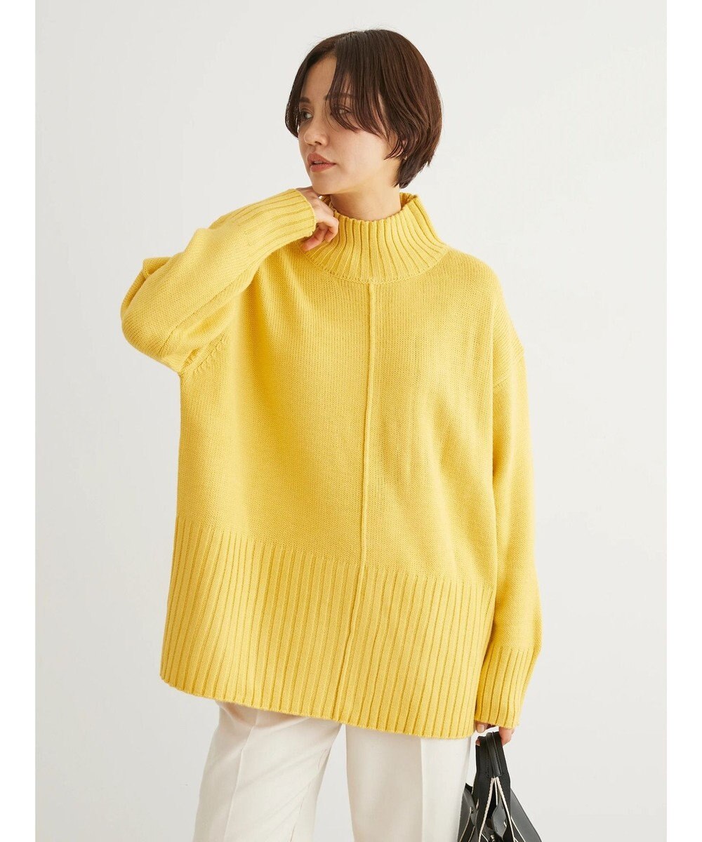 Green Parks 洗える　バックスリットニットプルオーバー 