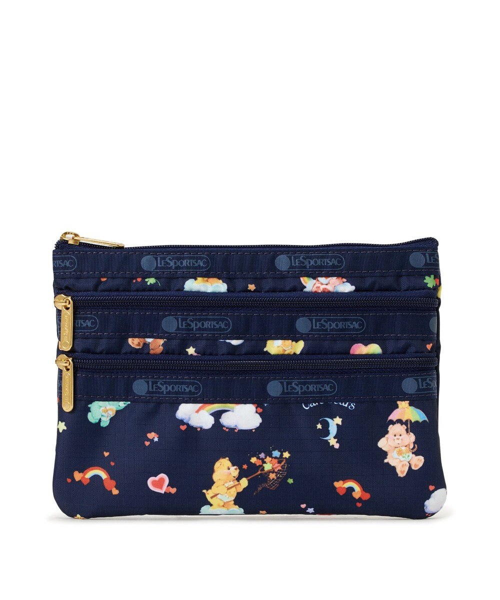 LeSportsac 3ZIP COSMETIC/ケアベアドリームズネイビー 