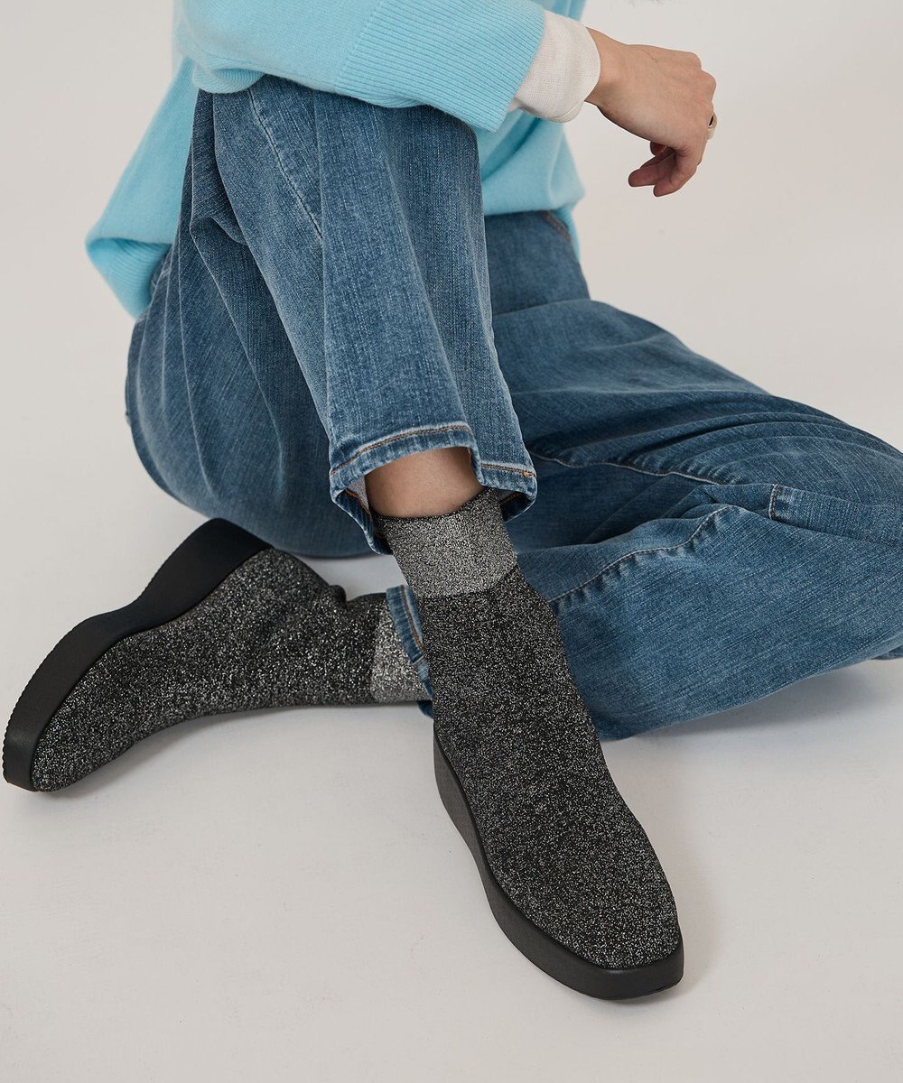 steppi 【防水/洗える】プラットフォーム ストレッチブーツ 