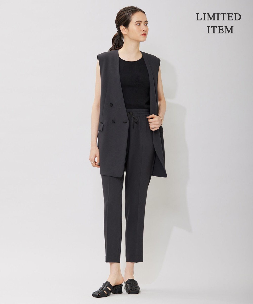 ICB 【WEB限定・洗える】BackSatinGeorgette ノーカラージレ 