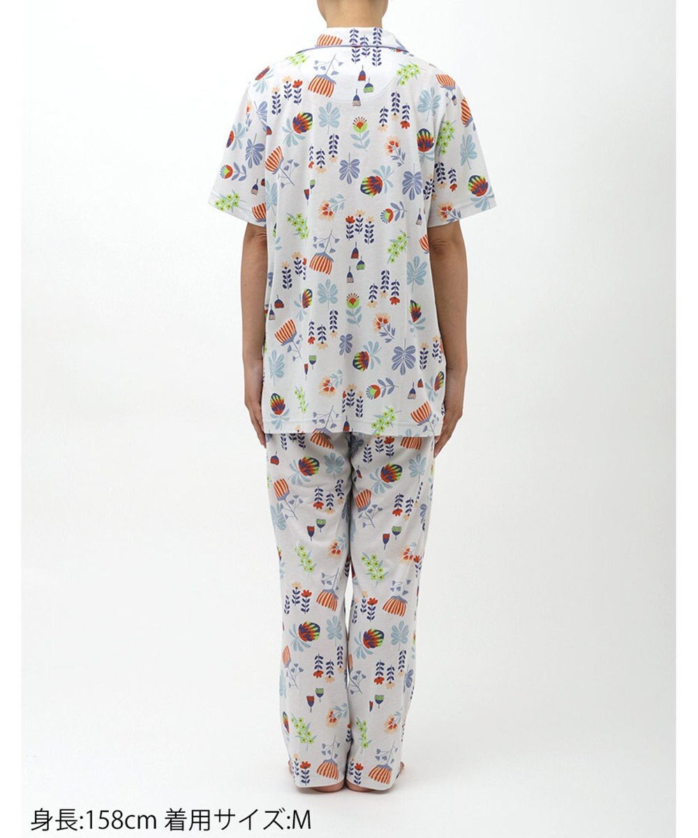 Wing ウイングスリープ パジャマ 5分袖 長ズボン 綿レーヨン天竺素材 レディース EP8024 ウイング／ワコール 