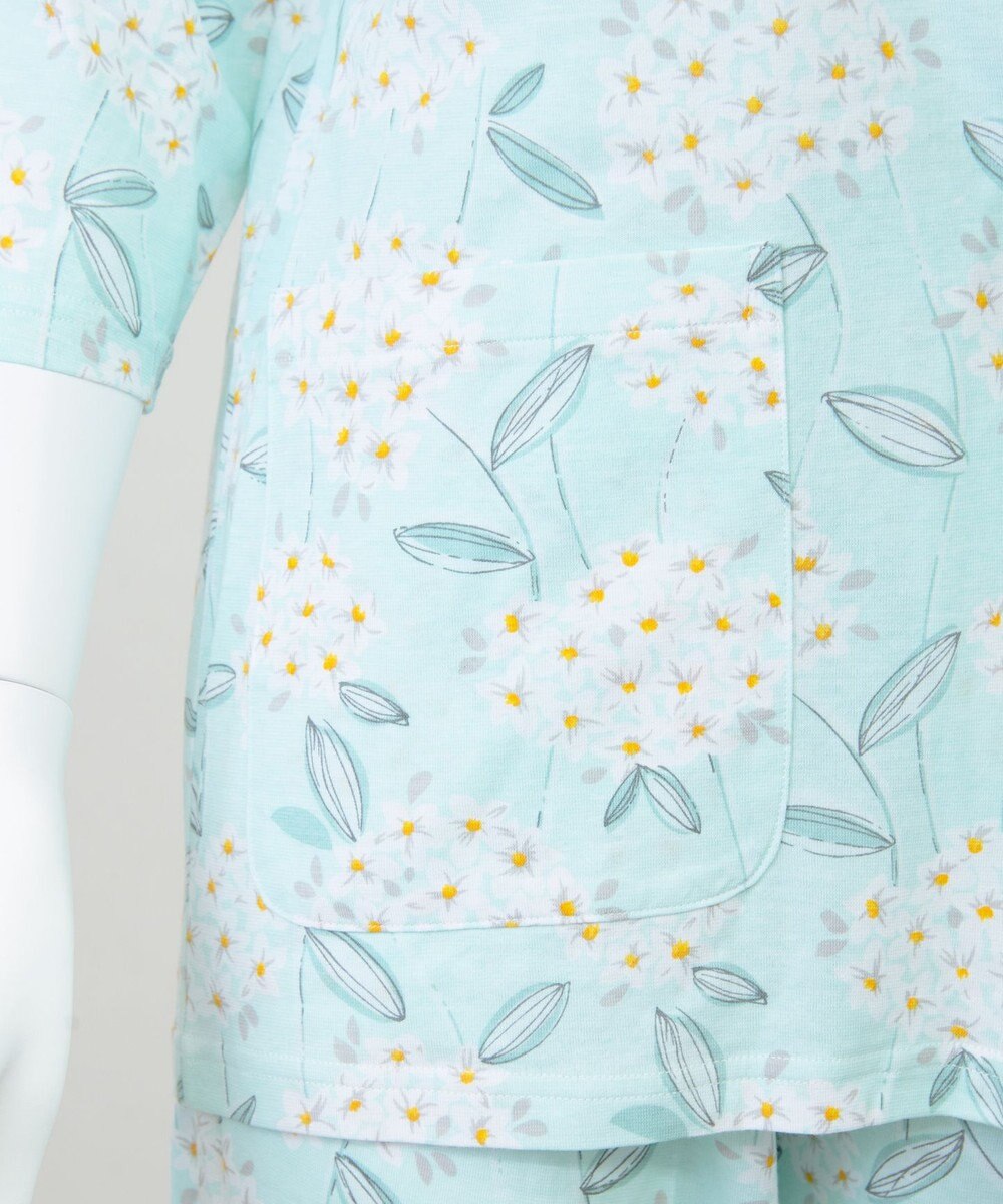 Wing 【数量限定　特別価格】パジャマ　７分袖・８分丈ズボン　綿100%　花柄　ウイング／ワコール　EP8951 