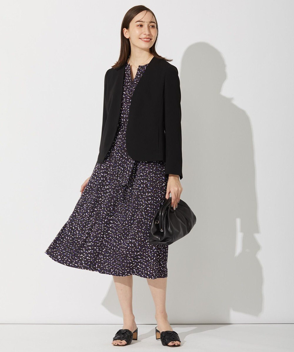 自由区 【セットアップ可】ダブルクロス ノーカラージャケット 