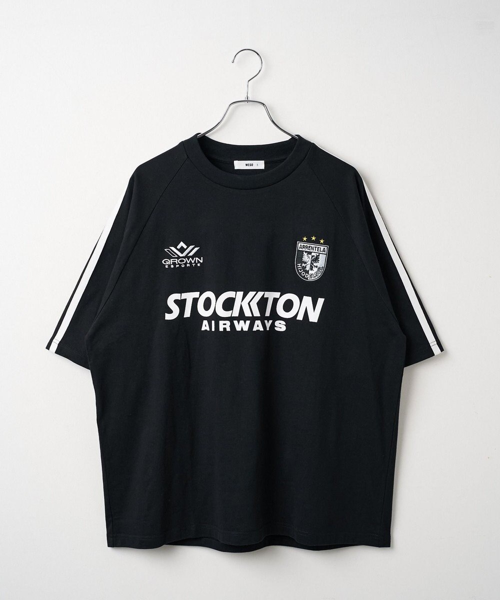 WEGO 【ユニセックス着用ITEM/手洗い可/MLサイズ】ラインゲームロゴT 