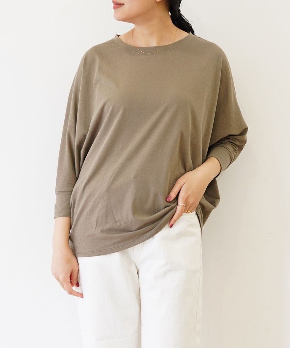 TOQUE 〈大草直子さんアドバイザー〉 【天然素材】タンギスコットン天竺ドルマンTシャツ 
