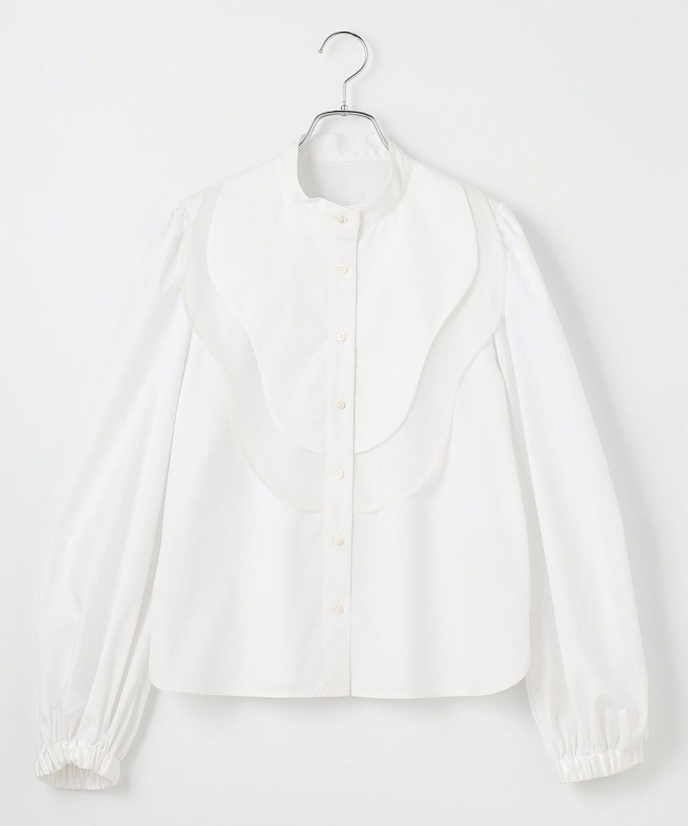 #Newans 【洗濯機可能】ウェイビービブデザインブラウス 