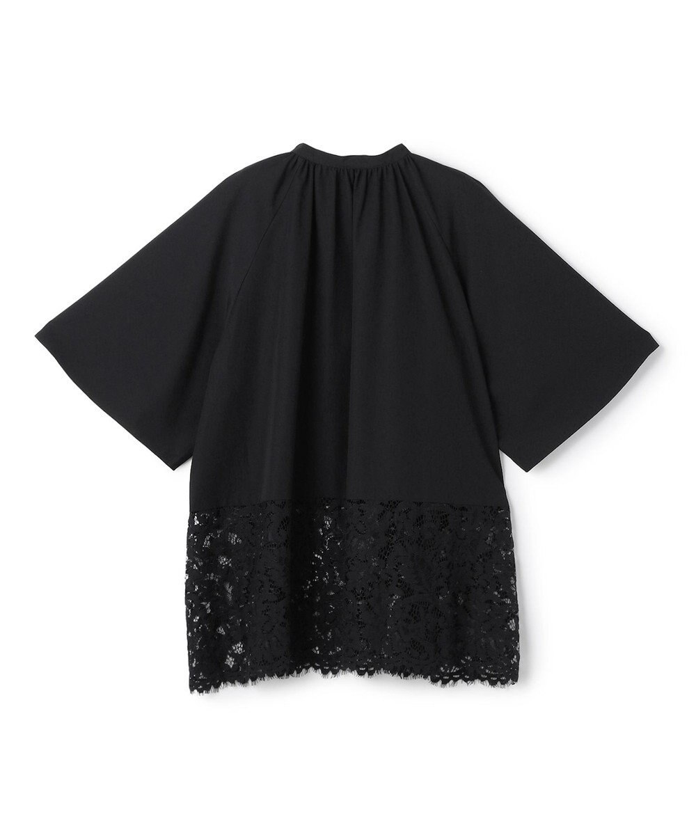 UNFILO L レースヘム ギャザーブラウス 
