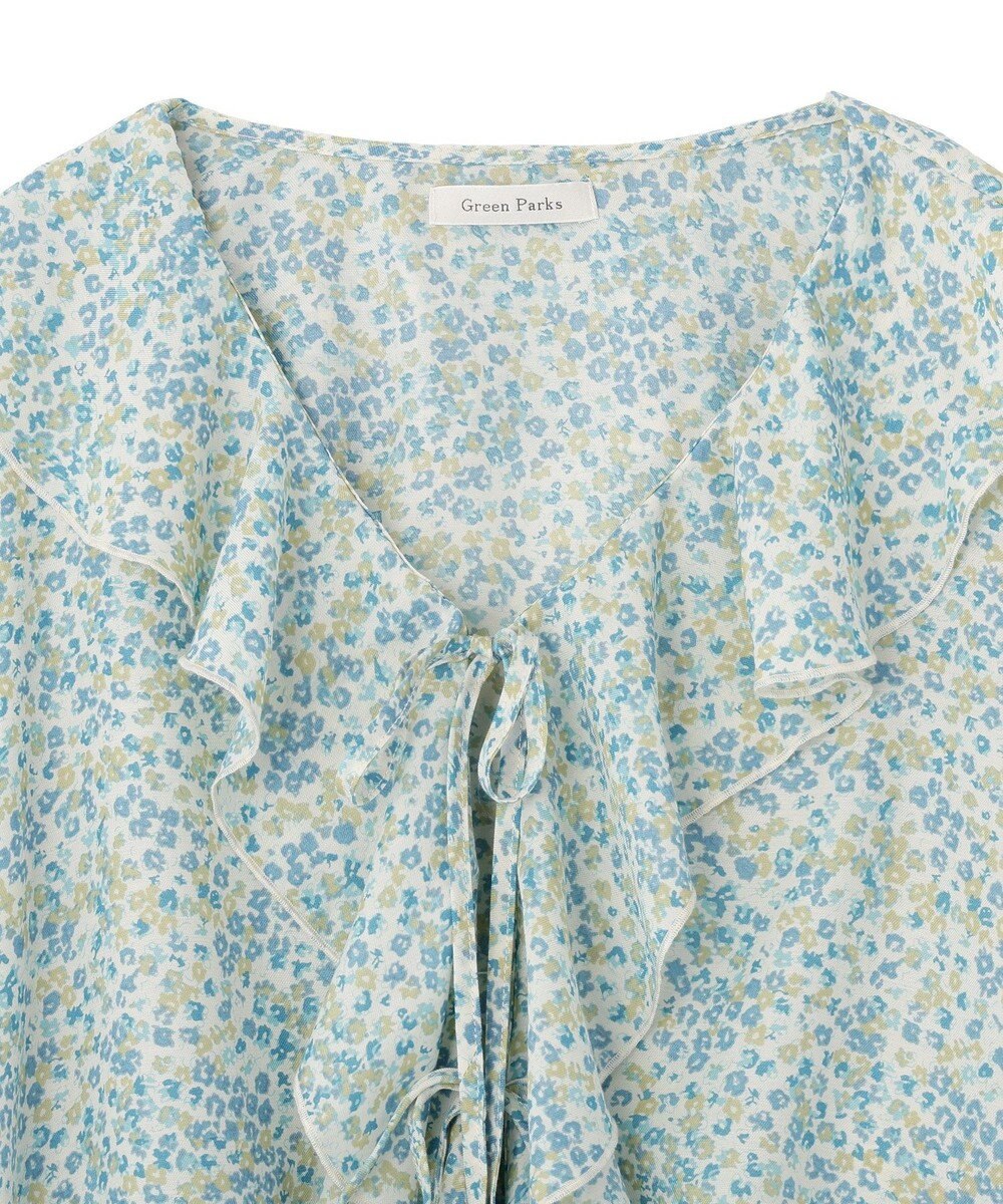 Green Parks 花柄フリルブラウス 