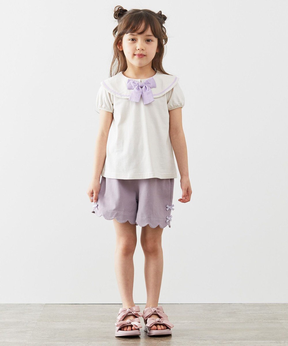 ANY KIDS 接触冷感セーラーカラーTシャツ 