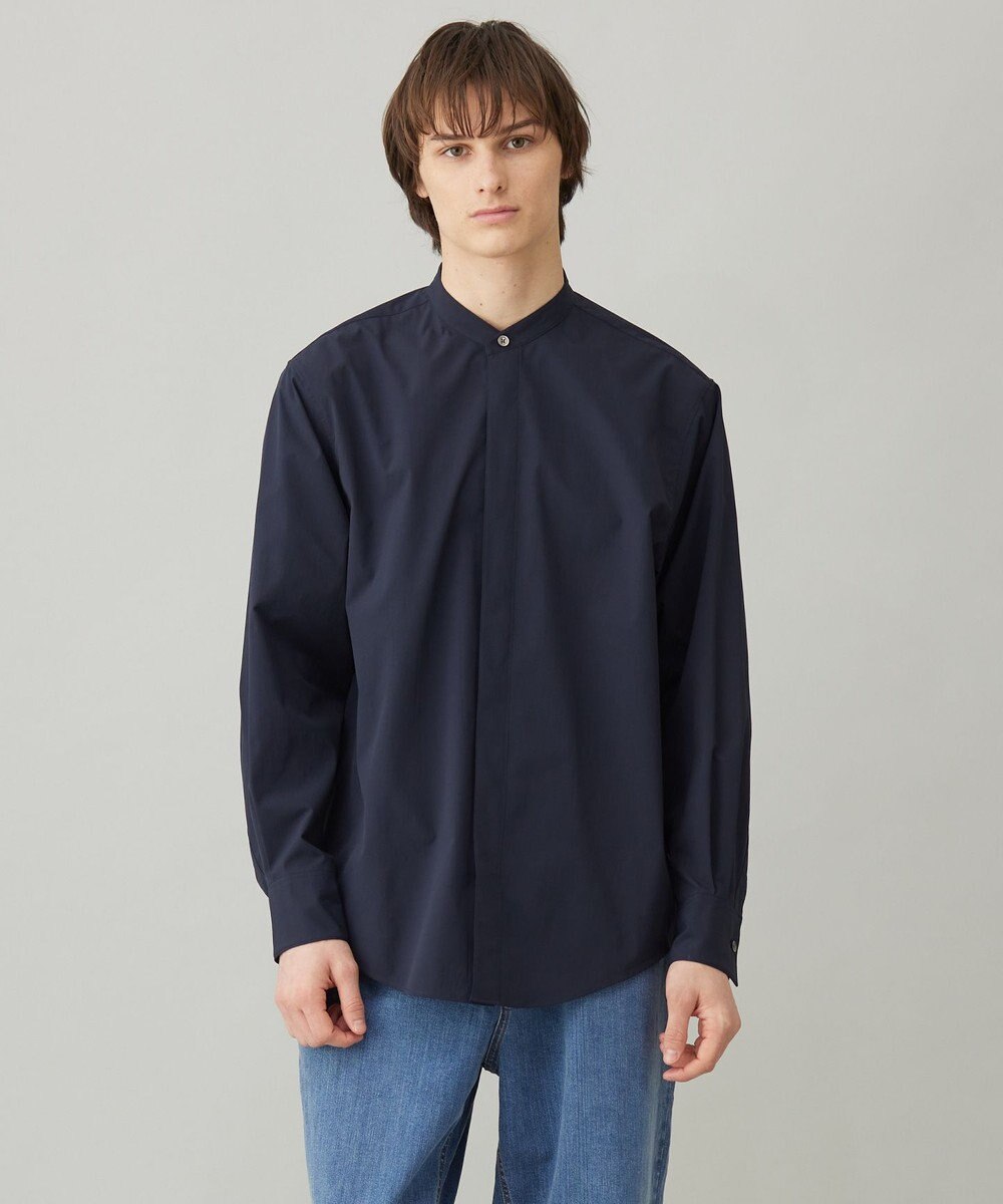 UNFILO MENS コンフォートシャツ バンドカラー 