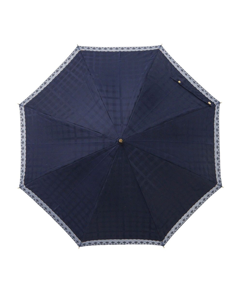 MOONBAT DAKS(ダックス) 晴雨兼用日傘 長傘 ハウスチェックジャカード×オーガンジーレース 