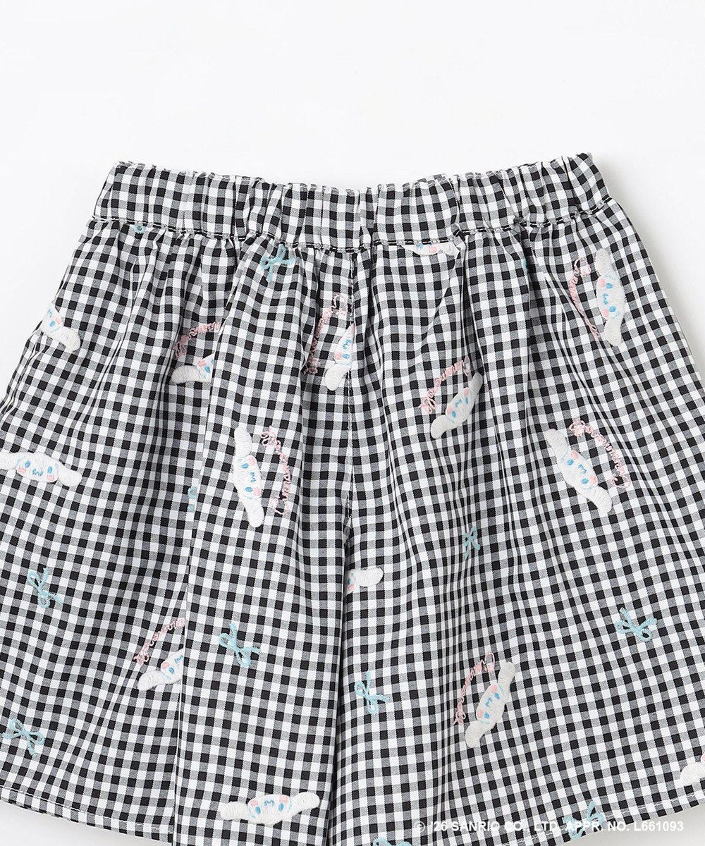ANY KIDS 【シナモロール×ANY KIDS】刺繍 ギンガムキュロット 