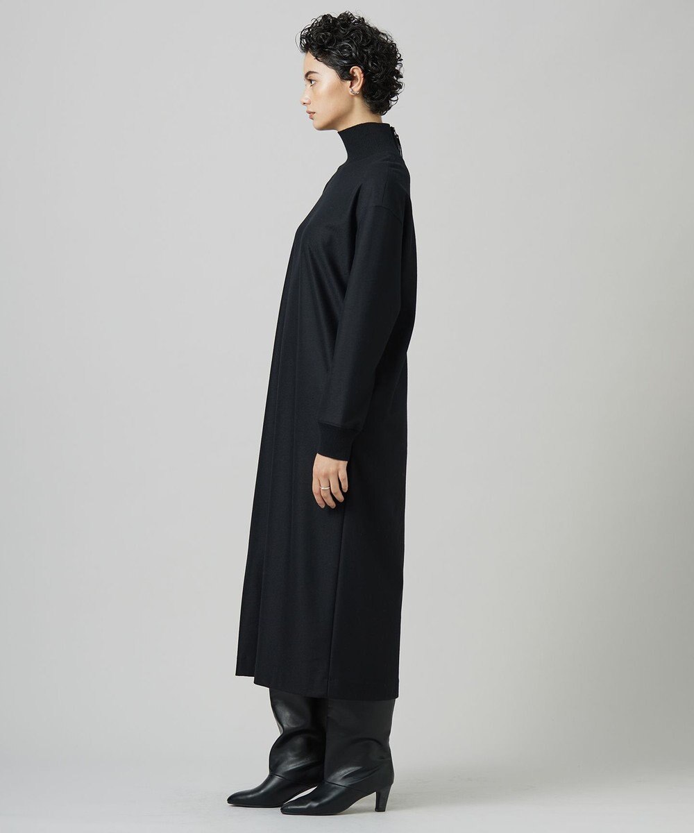 ICB ウールナイロンツイルジャージ ハイネックワンピース 