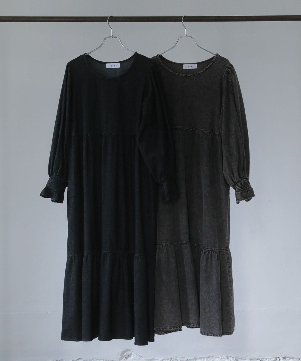 Green Parks ■ＥＳＣＡＲ　デニムピンタックカフスワンピース 