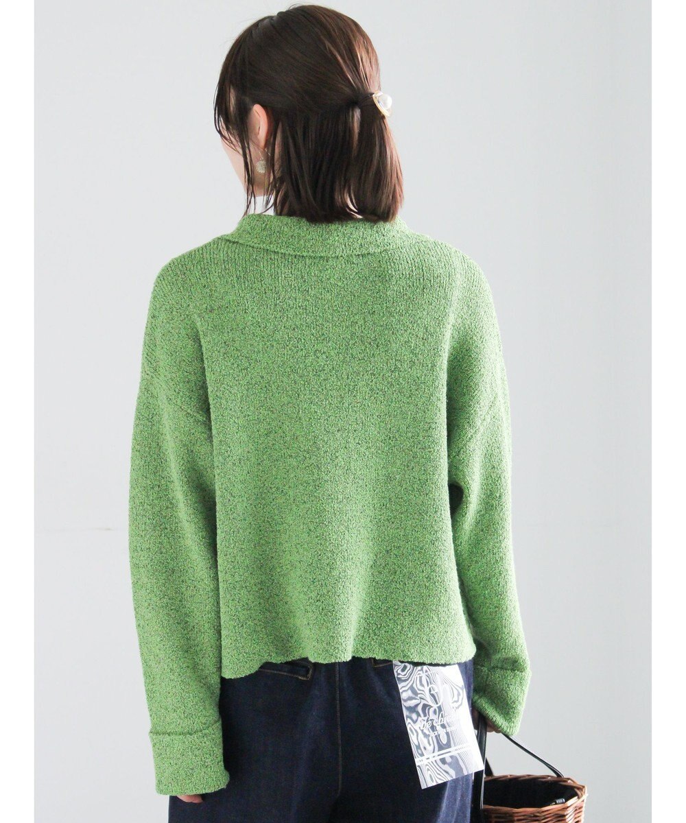 Te chichi メランジ衿ニットジャケット 