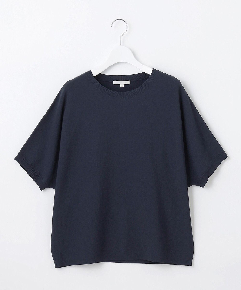 自由区 【WEB限定カラーあり・接触冷感・UVカット】クレープストレッチドルマン ニット 