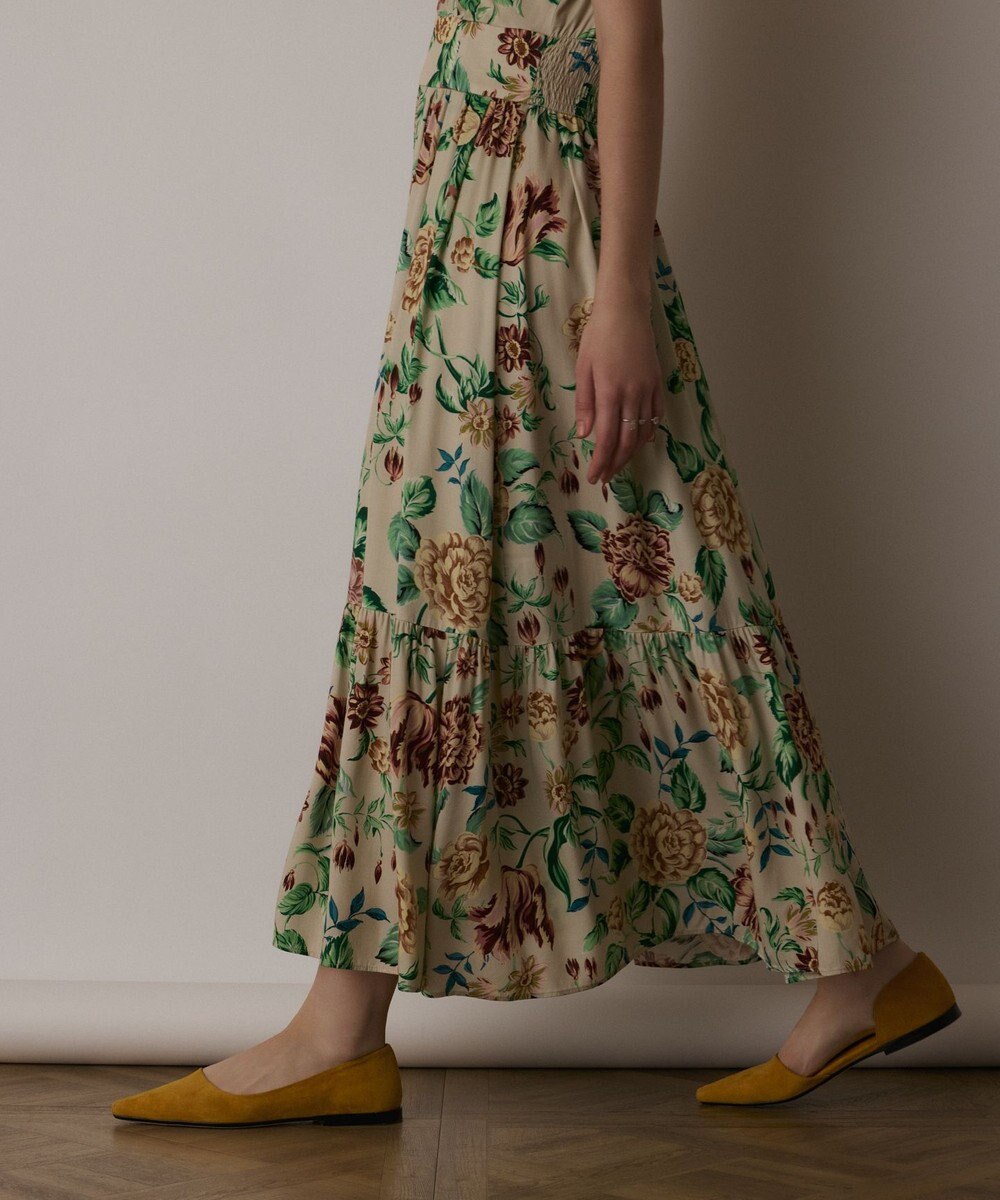 GRACE CONTINENTAL アンティークフラワープリントワンピース 