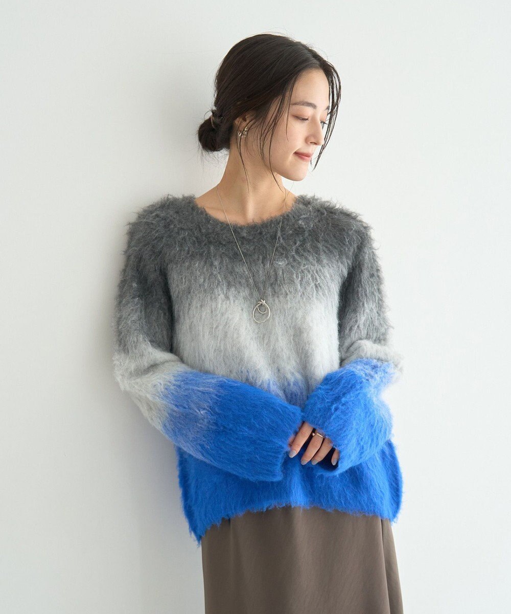 YECCA VECCA グラデーションシャギーニット 