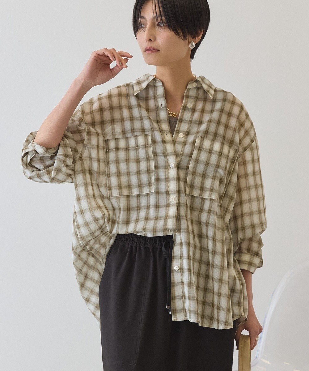 AMERICAN HOLIC シアーチェックシャツ 