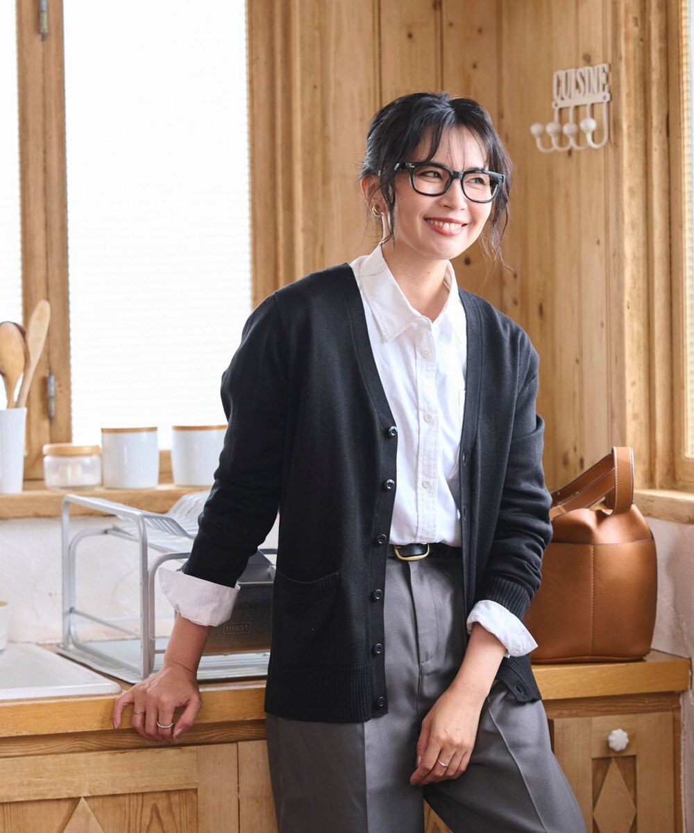 WEGO 【WEB限定/2025年秋冬新作//洗濯OK/毛玉レス/MLXLサイズ展開/オフィス/カジュアル】ベーシックニットカーディガン 