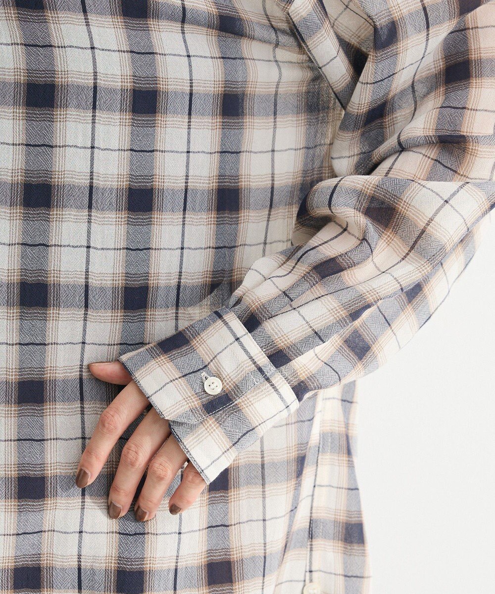 Green Parks カシュクールシアーシャツ 