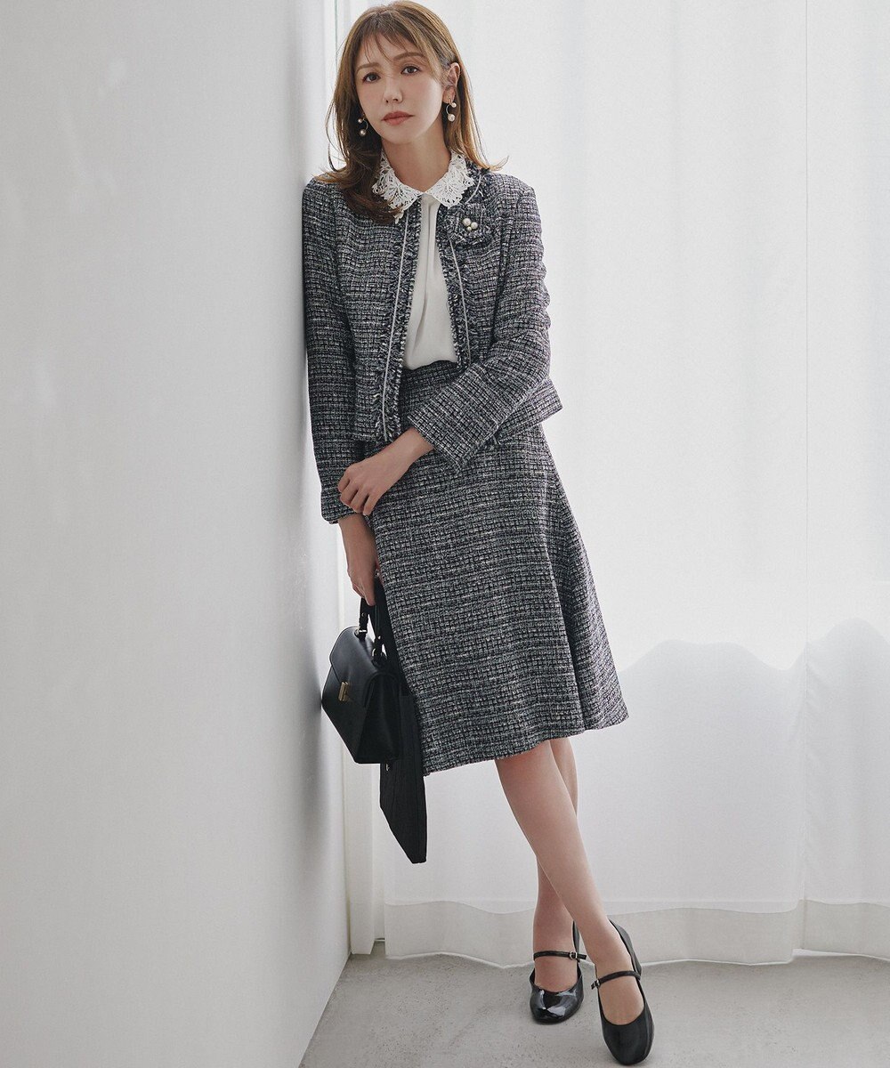 組曲 S 【WEB限定・2WAY】ジョーゼットシフォンレース襟 ブラウス 