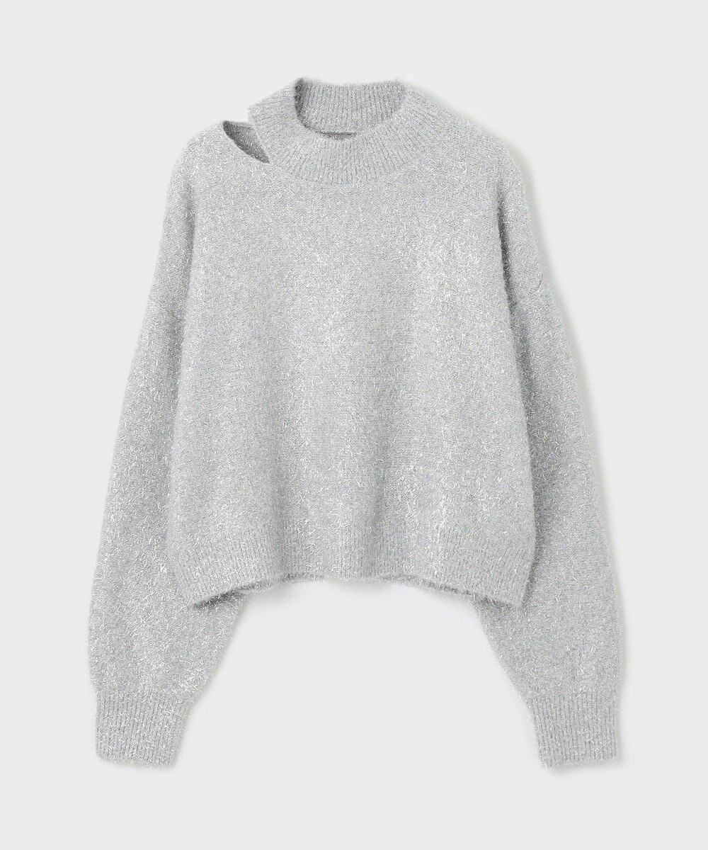 GRACE CONTINENTAL ラメフェザーニットトップ 