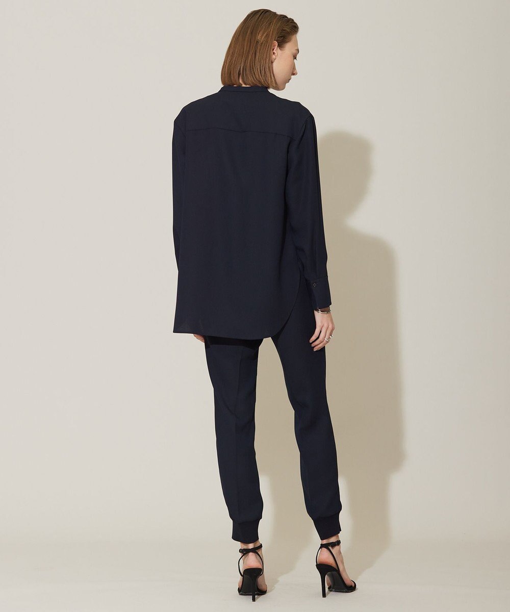 ICB 【接触冷感・UVケア・速乾・洗える】 FluidBackSatin シャツブラウス 