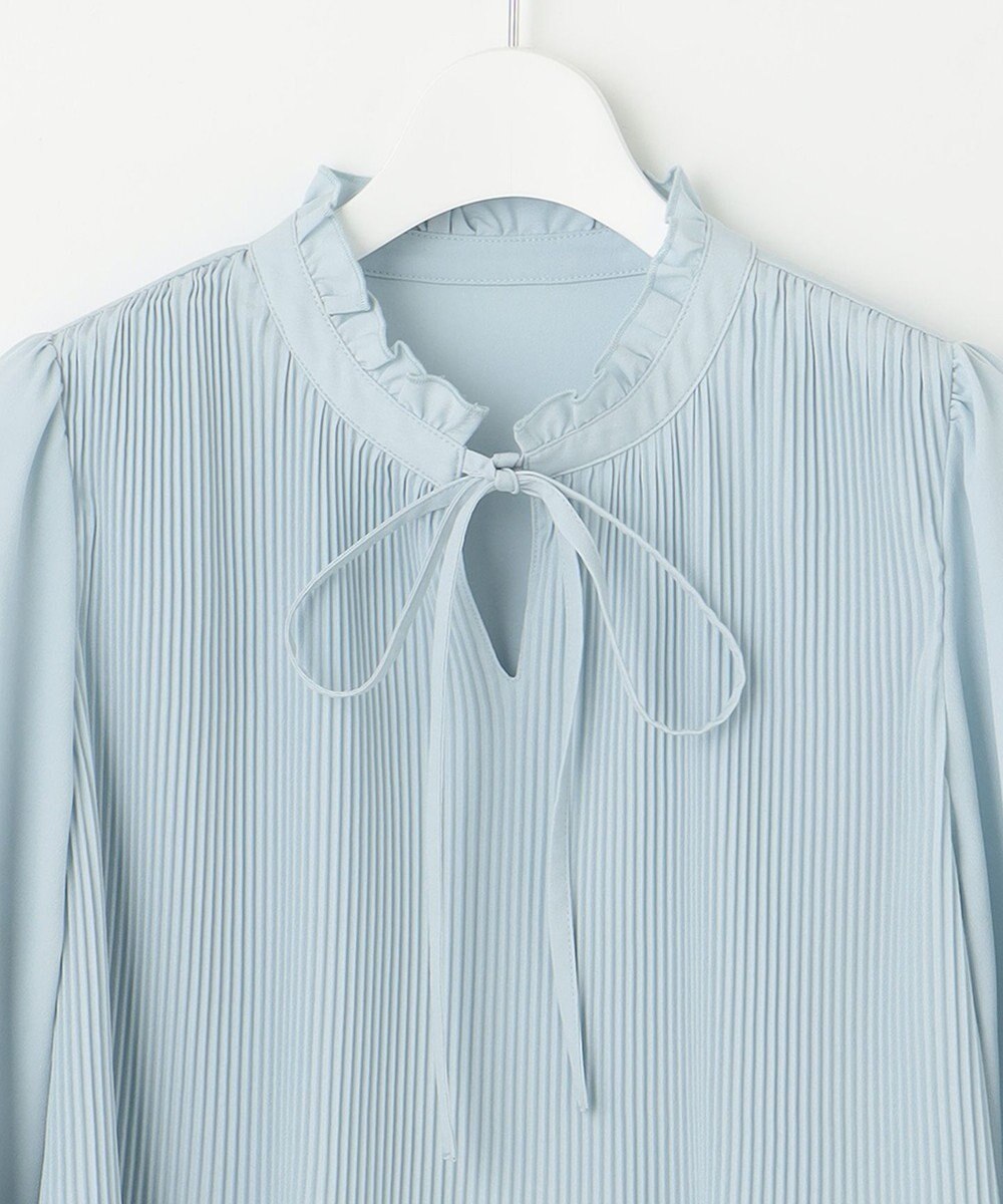 Feroux プリーツコンビ ブラウス 