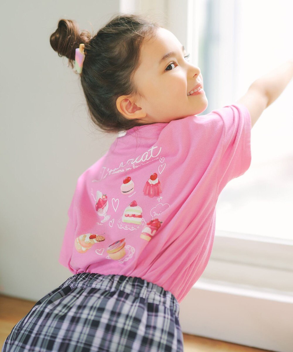 ANY KIDS 【綿100%】バックプリント オーバーサイズTシャツ 