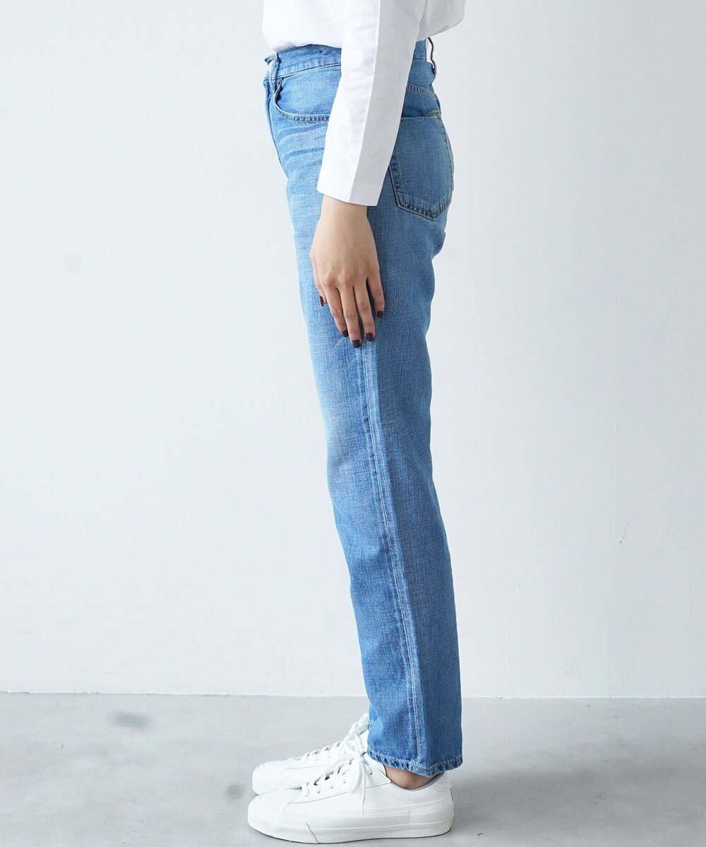 caqu FS linen tapered straight リネンテーパードストレートデニム 