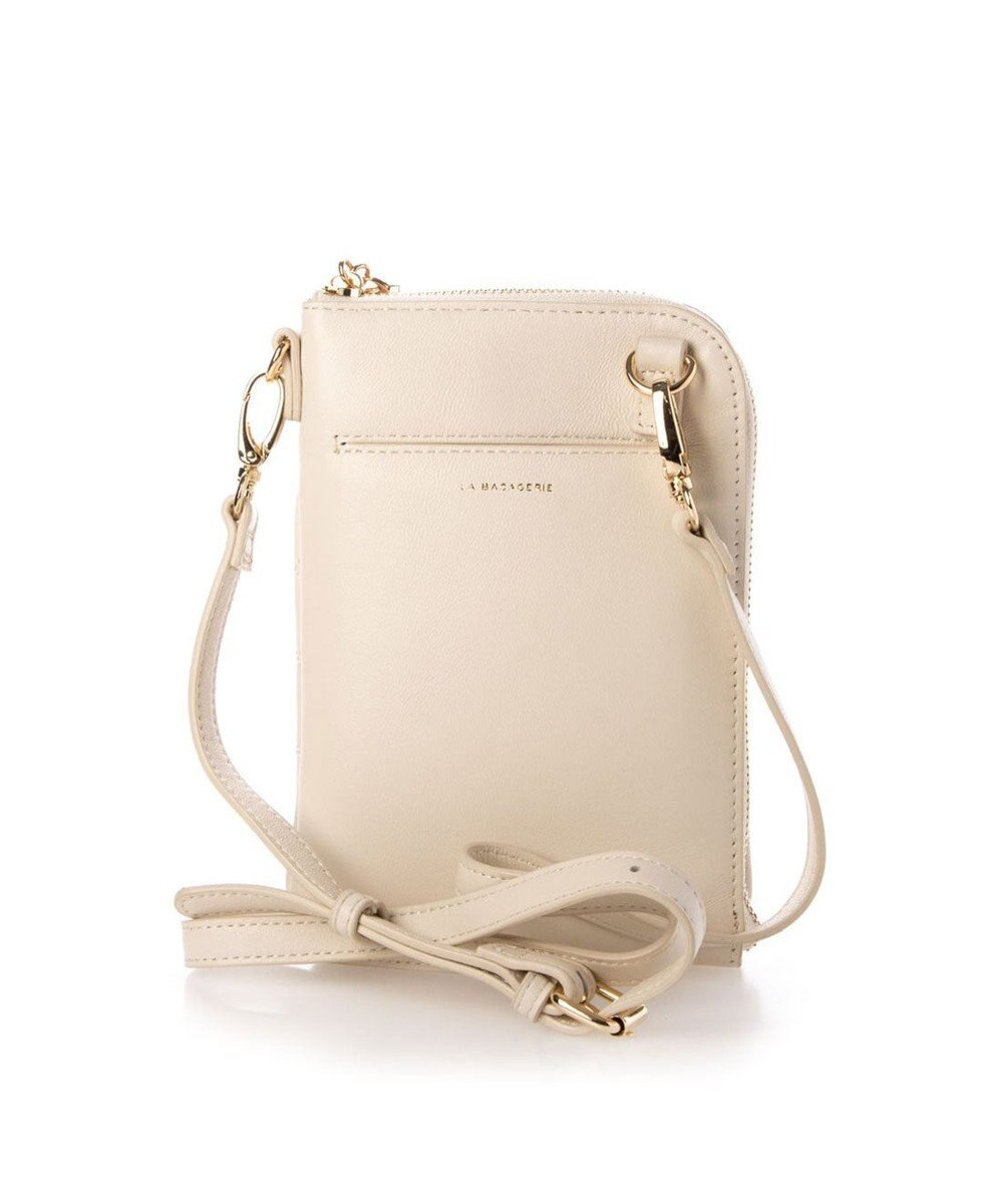 LA BAGAGERIE シープレザー　キルティングスマホショルダー 