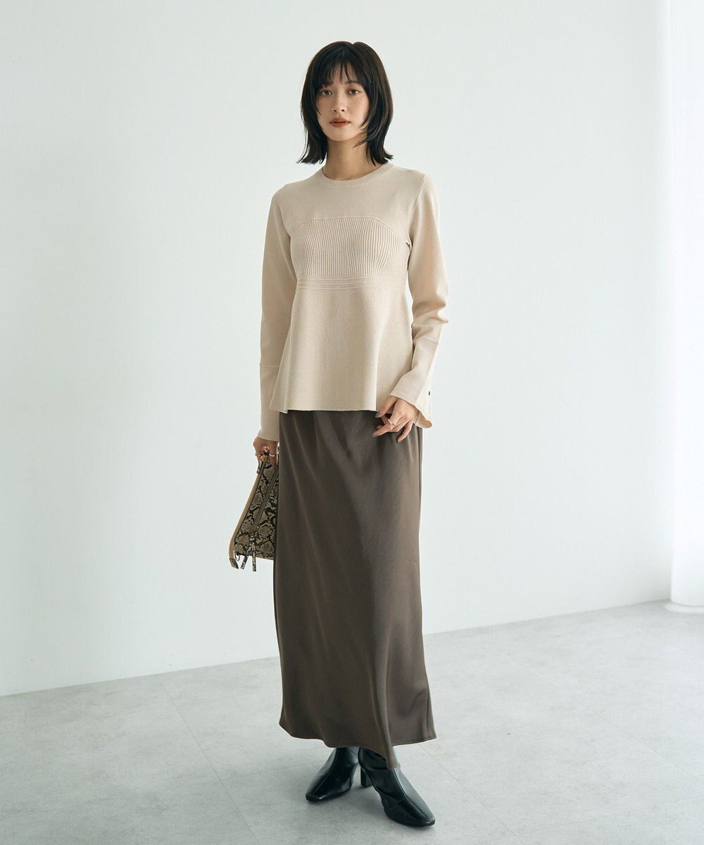 YECCA VECCA サテンフレアスカート 