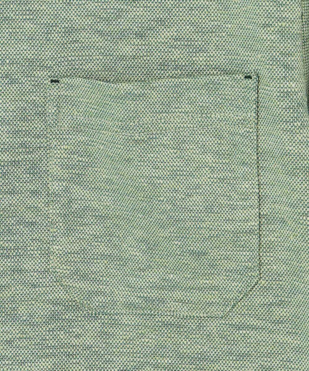 JOSEPH ABBOUD 【吸水速乾】リネンハニカム ポロシャツ(リーフ柄） 